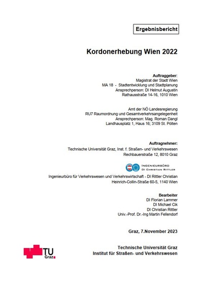 Titelbild Kordonerhebung Wien 2022
