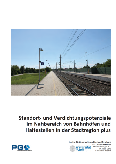Titelbild Standort- und Verdichtungspotenziale im Nahbereich von Bahnhöfen und -haltestellen in der Stadtregion+
